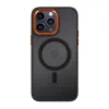 Tel Protect Mágneses Karbon Tok iPhone 15 Pro Fekete-narancs - 0. kép