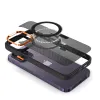 Tel Protect Mágneses Karbon Tok iPhone 15 Pro Fekete-narancs - 4. kép