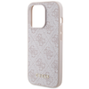 GUESS Eredeti Hardcase 4G Metal Gold Logo GUHCP15LG4GFPI tok iPhone 15 Pro Pink - 4. kép