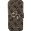 Original Case GUESS fliptok 4G Metal Logo GUBKP15L4GMGBR iPhone 15 Pro tok barna - 1. kép