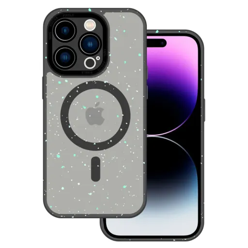 Tel Protect Mágneses Splash Frosted tok iPhone 15 Plus Fekete