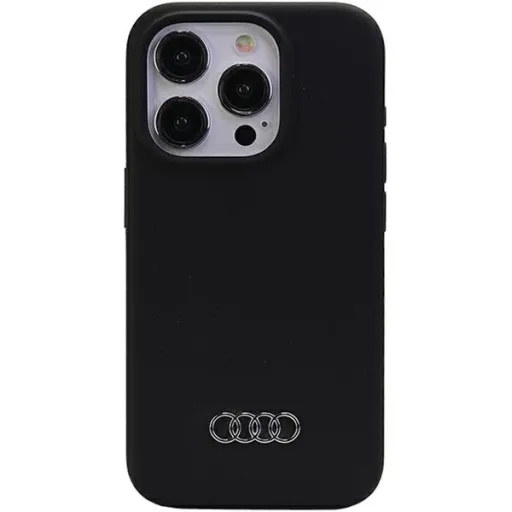 Original Case AUDI hardcase szilikontok AU-LSRIP15P-Q3/D1-BK iPhone 15 Pro fekete tok