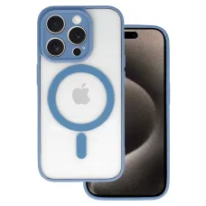 Akril Szín Magsafe Tok iPhone 15 Pro világoskék tok