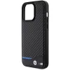 Original Case BMW Leather Carbon BMHCP15X22NBCK iPhone 15 Pro Max tok fekete - 4. kép