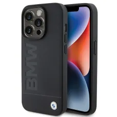 Original Case BMW Leather Hot Stamp BMHCP15XSLLBK tok iPhone 15 Pro Max Black