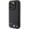 iPhone 15 Pro Original Case BMW Leather Carbon BMHCP15L22NBCK tok Fekete - 0. kép