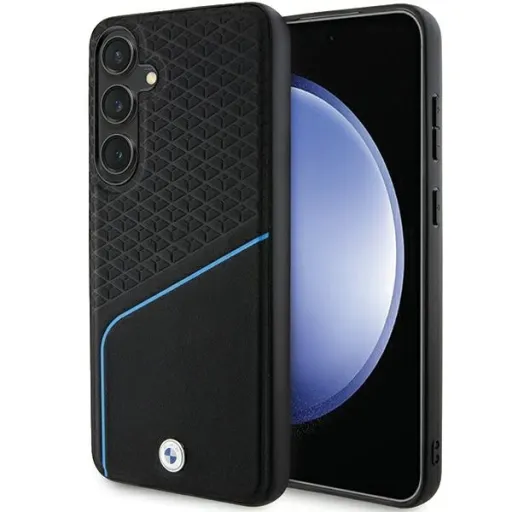 Original Case BMW hardcase Signature Leather Textured & Line MagSafe for Samsung Galaxy S24 Black tok