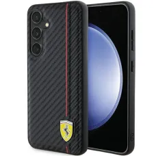 Original FERRARI keménytok Carbon Printed Line FEHCS24SN3DUR Samsung Galaxy S24 Black tok