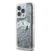 Eredeti DKNY Liquid Glitter Nagy Logós Merev Tok iPhone 14 Pro fekete - 0. kép