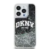 Eredeti DKNY Liquid Glitter Nagy Logós Merev Tok iPhone 14 Pro fekete - 1. kép