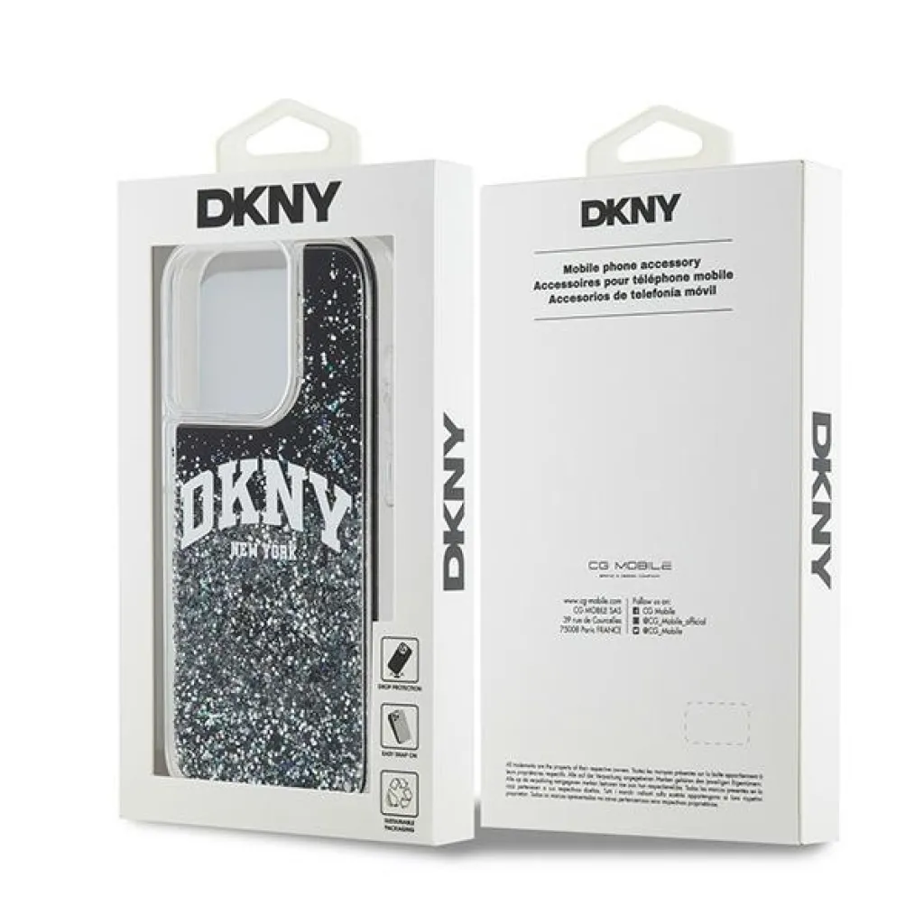 Original Case DKNY hardcase Liquid Glitter Big Logo DKHCP15LLBNAEK tok iPhone 15 Pro fekete - 8