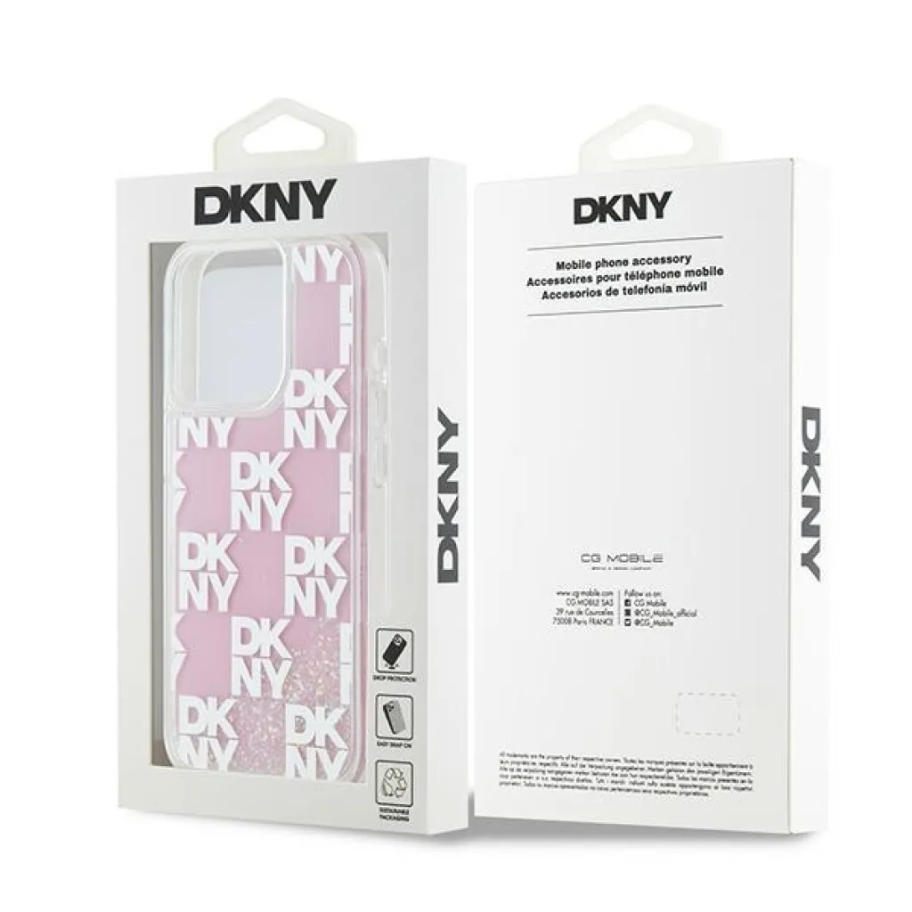 Original Case DKNY keménytok Liquid Glitter Multilogo DKHCP15LLCPEPP iPhone 15 Pro rózsaszín tok - 8