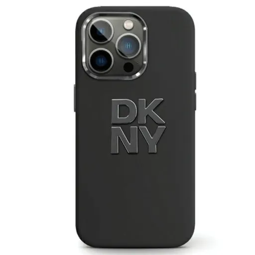 Eredeti DKNY keménytok Liquid Silicone Metal Logo DKHCP15MSMCBSK iPhone 14 Plus/15 Plus fekete tok