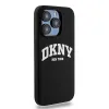 Eredeti DKNY kemény tok folyékony szilikon fehér nyomtatott logóval MagSafe DKHMP14LSNYACH iPhone 14 Pro fekete tok - 2. kép