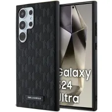 Eredeti Pouch KARL LAGERFELD kemény tok Saffiano Mono Metal Logo KLHCS24LSAKLHPK Samsung Galaxy S24 Ultra fekete tok