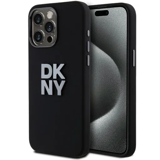 Original Case DKNY kemény tok folyékony szilikon fém logóval DKHCP15LSMCBSK iPhone 15 Pro fekete tok Original Case DKNY kemény tok folyékony szilikon fém logóval DKHCP15LSMCBSK iPhone 15 Pro fekete tok