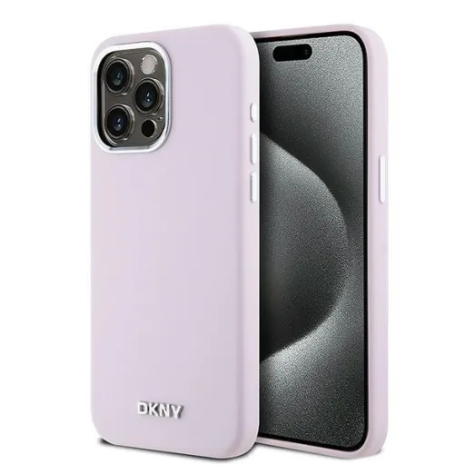 Eredeti DKNY tok kemény tok Folyékony Szilikon Kis Fém Logó MagSafe DKHMP15XSMCHLP iPhone 15 Pro Max rózsaszín tok Eredeti DKNY tok kemény tok Folyékony Szilikon Kis Fém Logó MagSafe DKHMP15XSMCHLP iPhone 15 Pro Max rózsaszín tok