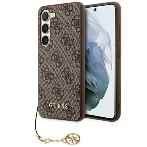 Original Case GUESS - hardcase 4G Charms Collection GUHCSA55GF4GBR Samsung Galaxy A55 Barna tok