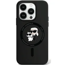 Karl Lagerfeld eredeti tok szilikon Karl & Choupette MagSafe KLHMP15LSCMKCRHK iPhone 15 Pro fekete tok