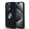 Karl Lagerfeld eredeti tok szilikon Karl & Choupette MagSafe KLHMP15LSCMKCRHK iPhone 15 Pro fekete tok - 4. kép