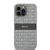 Original DKNY bőrtok mono csíkos fém logóval DKHCP14LPRTHSLE iPhone 14 Pro bézs - 1. kép