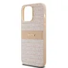 Original Case DKNY kemény tok bőr Mono Stripe & fém logó DKHCP14LPRTHSLP iPhone 14 Pro rózsaszín - 4. kép