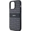 Eredeti DKNY kemény tok bőr Mono Stripe & fém logóval iPhone 14 Pro Max fekete - 4. kép