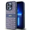 Eredeti DKNY kemény bőrtok Mono Stripe & Metal Logo DKHCP15LPRTHSLB az iPhone 15 Pro-hoz, kék thumbnail