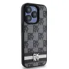 Original Case DKNY keménytok Bőr Kockás Mono Minta és Nyomtatott Csíkok DKHCP15XPCPTSSK iPhone 15 Pro Max fekete tok - 2. kép