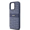 Original Case DKNY kemény tok bőr Mono Stripe & fém logó DKHCP15XPRTHSLB iPhone 15 Pro Max kék - 4. kép