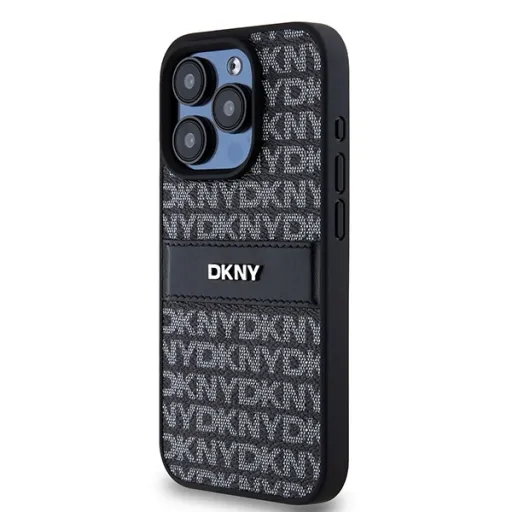 Original Case DKNY hardcase Leather Mono Stripe & Metal Logo DKHCP15XPRTHSLK iPhone 15 Pro Max tok fekete Original Case DKNY hardcase Leather Mono Stripe & Metal Logo DKHCP15XPRTHSLK iPhone 15 Pro Max tok fekete
