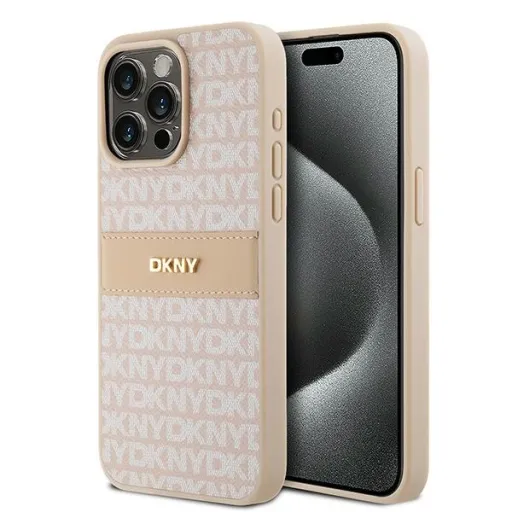Original Case DKNY hardcase bőr Mono Stripe & Metal Logo DKHCP15XPRTHSLP iPhone 15 Pro Max tok rózsaszín Original Case DKNY hardcase bőr Mono Stripe & Metal Logo DKHCP15XPRTHSLP iPhone 15 Pro Max tok rózsaszín