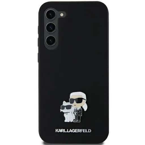 Original Pouch KARL LAGERFELD hardcase Silicone Karl&Choupette Metal Pin KLHCSA55SMHKCNPK Samsung Galaxy A55 tok, fekete Original Pouch KARL LAGERFELD hardcase Silicone Karl&Choupette Metal Pin KLHCSA55SMHKCNPK Samsung Galaxy A55 tok, fekete
