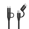Baseus Yiven Nylon harisnyázott USB-Type C/ Micro USB kábel 1m fekete - 4. kép