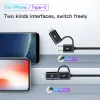 Baseus Enjoy 2in1 autós töltő Lightning/Type-C csatlakozókkal fekete - 3. kép