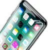 Baseus 3D kijelzővédő 9H Anti-Blue Light üvegfólia PET kerettel iPhone X/XS/11 Pro fekete - 2. kép