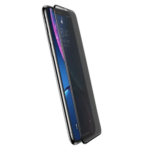 Baseus Diamond 3D kijelzővédő 9H üvegfólia iPhone XR/ iPhone 11 6.1 fekete