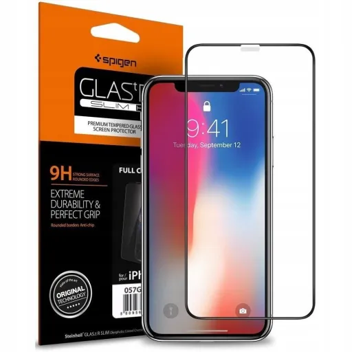 Spigen FC kijelzővédő üvegfólia iPhone XR/ iPhone 11 6.1 fekete