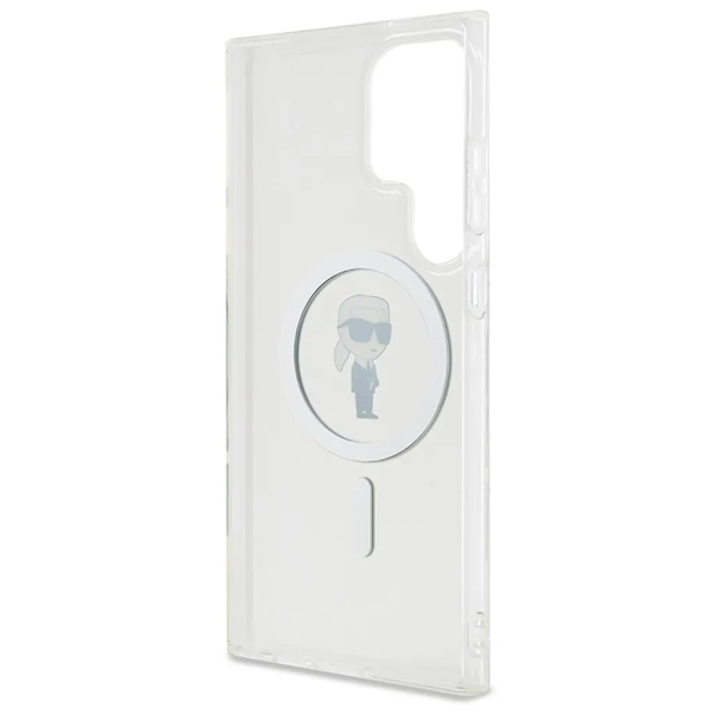 Eredeti Pouch KARL LAGERFELD keménytok IML Ikonik MagSafe KLHMS24LHFCKNOT Samsung Galaxy S24 Ultra átlátszó tok - 7