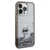 Original Pouch KARL LAGERFELD keménytok Liquid Glitter Choupette KLHCP13XLKCNSK for Iphone 13 Pro Max Átlátszó tok - 2. kép