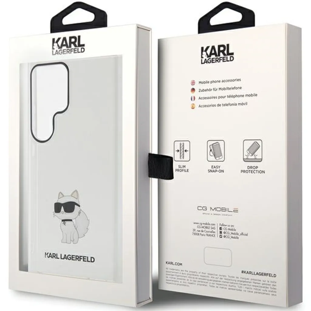 Original Pouch KARL LAGERFELD hardcase IML Choupette KLHCS24LHNCHTCT Samsung Galaxy S24 Ultra tok átlátszó - 8