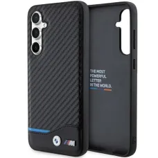 Original Case BMW Leather Carbon BMHCS23FE22NBCK Samsung Galaxy S23 FE fekete tok