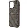 Original Case GUESS Hardcase 4G Collection Leather Metal Logo MagSafe GUHMP13LG4GFRW tok iPhone 13 Pro barna - 4. kép