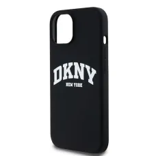 Original Case DKNY keménytok Liquid Silicone Fehér Nyomtatott Logó MagSafe DKHMP12MSNYACH iPhone 12/12 Pro fekete tok