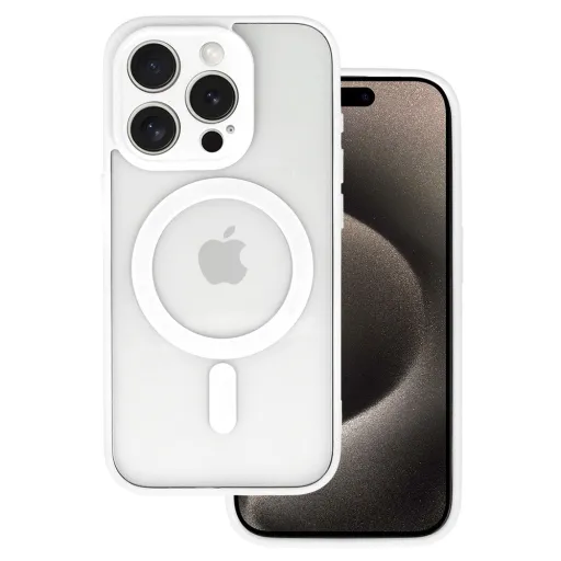 Akril Szín Magsafe tok iPhone 13 Pro Max fehér Akril Szín Magsafe tok iPhone 13 Pro Max fehér