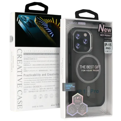 Liavec Smooth Feeling Magsafe tok iPhone 12/12 Pro fekete Liavec Smooth Feeling Magsafe tok iPhone 12/12 Pro fekete