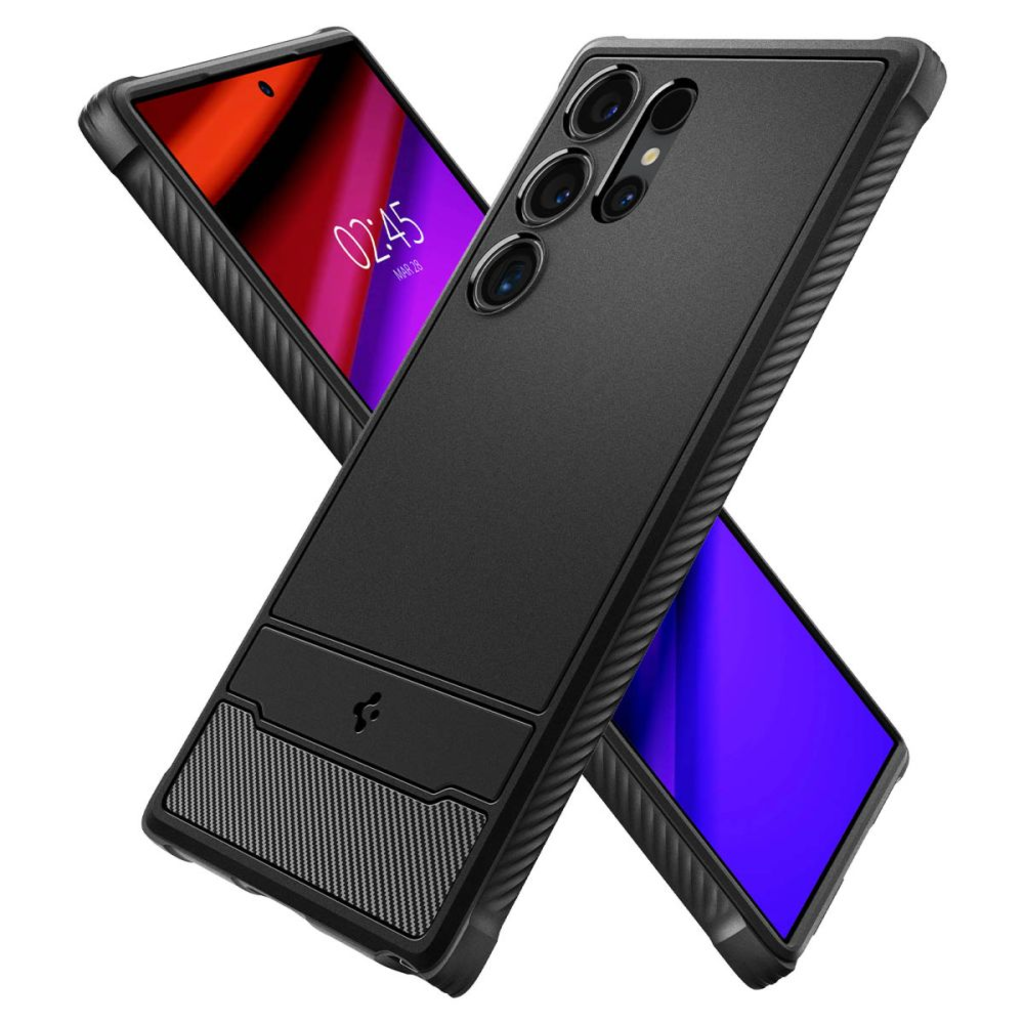 SPIGEN Rugged Armor tok Samsung Galaxy S24 Ultra - Matt Fekete - 7