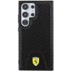 Original FERRARI keménytok Carbon Stitched Bottom FEHCS24LN3PUK Samsung Galaxy S24 Ultra Black tok - 1. kép