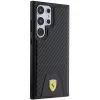 Original FERRARI keménytok Carbon Stitched Bottom FEHCS24LN3PUK Samsung Galaxy S24 Ultra Black tok - 2. kép