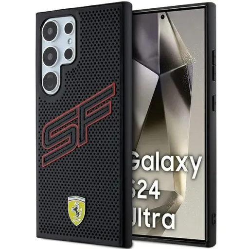 Original FERRARI keménytok Big SF Perforated FEHCS24LPINK Samsung Galaxy S24 Ultra tok